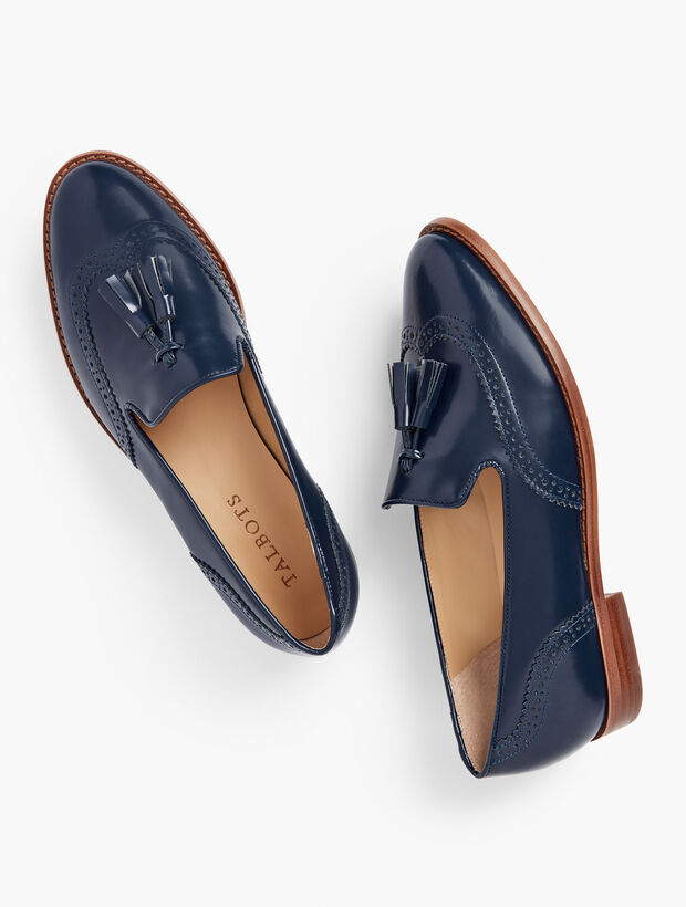 Leighton Tasseled Leather Brogue Loafers