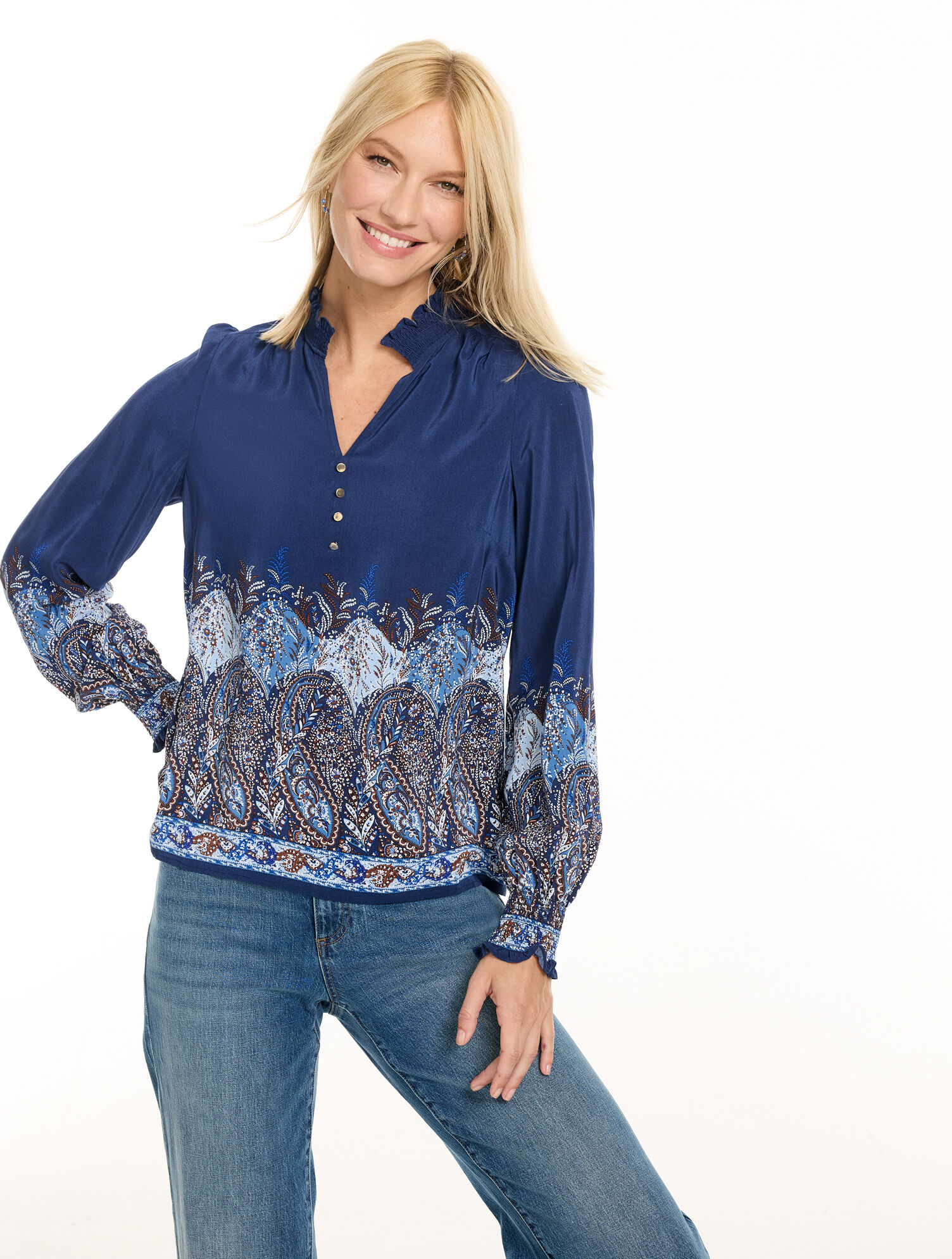 Ruffle Top - Ravishing Paisley