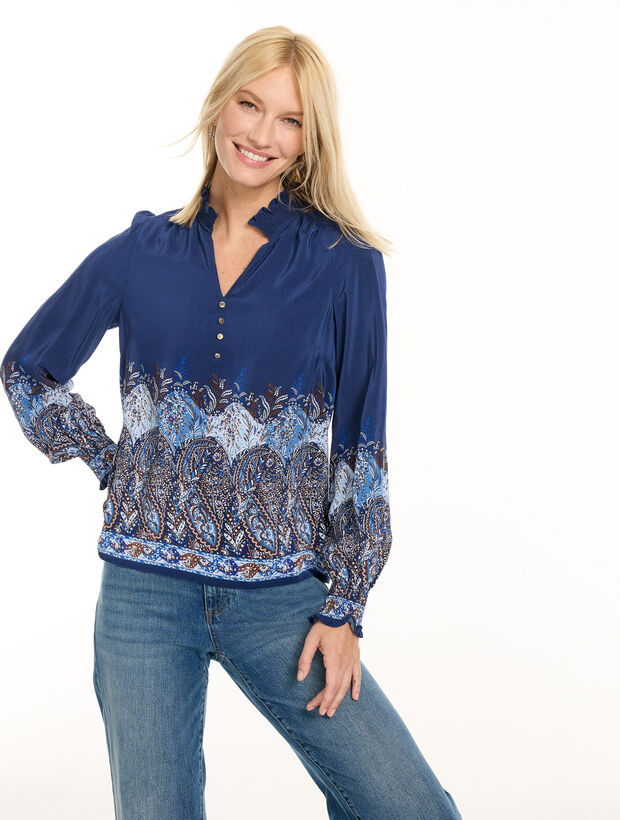 Ruffle Top - Ravishing Paisley