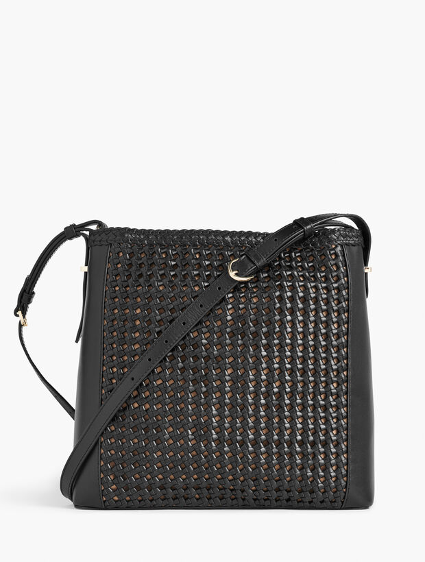 Woven Leather Hobo Bag