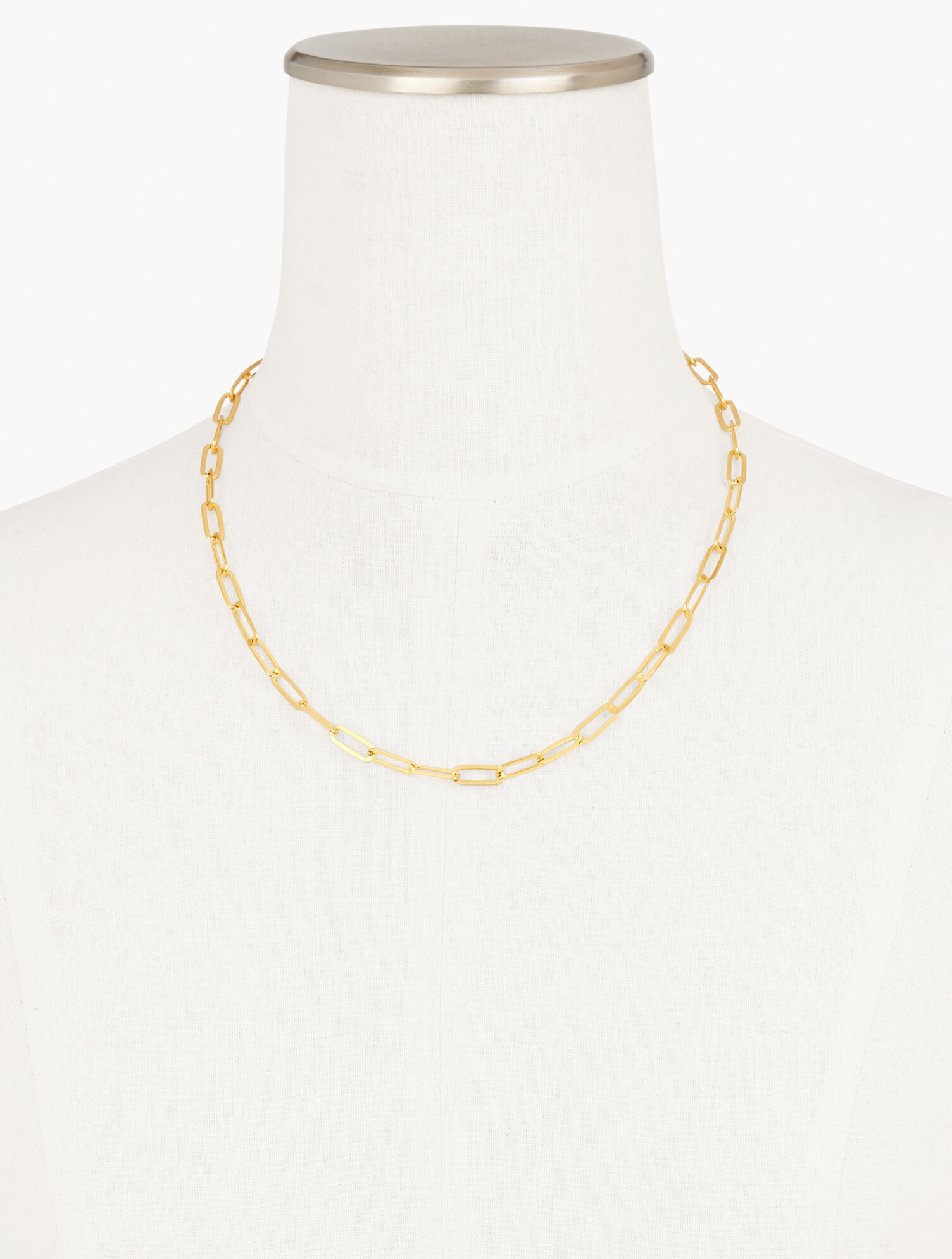 Gold-Plated Sterling Silver Capped T-Bar Necklet (35mm)