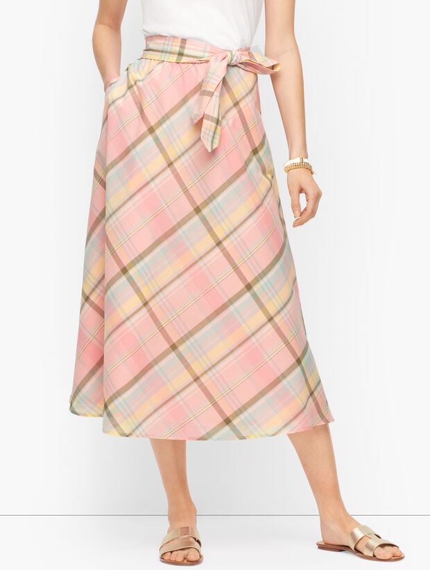 Plaid Midi Skirt