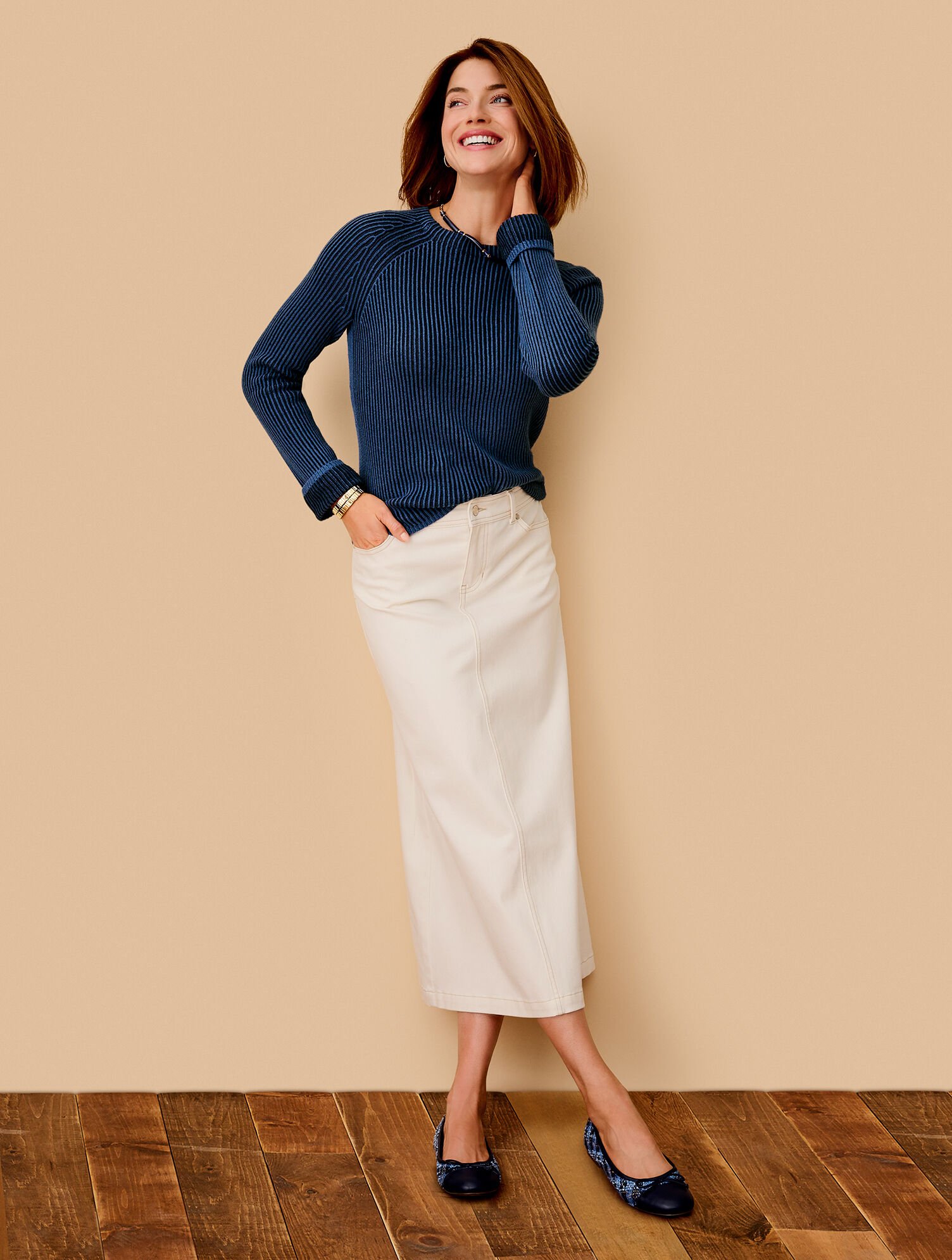 Ribbed Crewneck Sweater