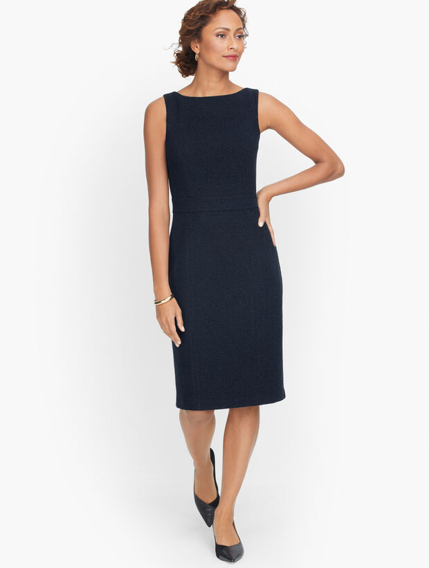 Knit Tweed Sheath Dress