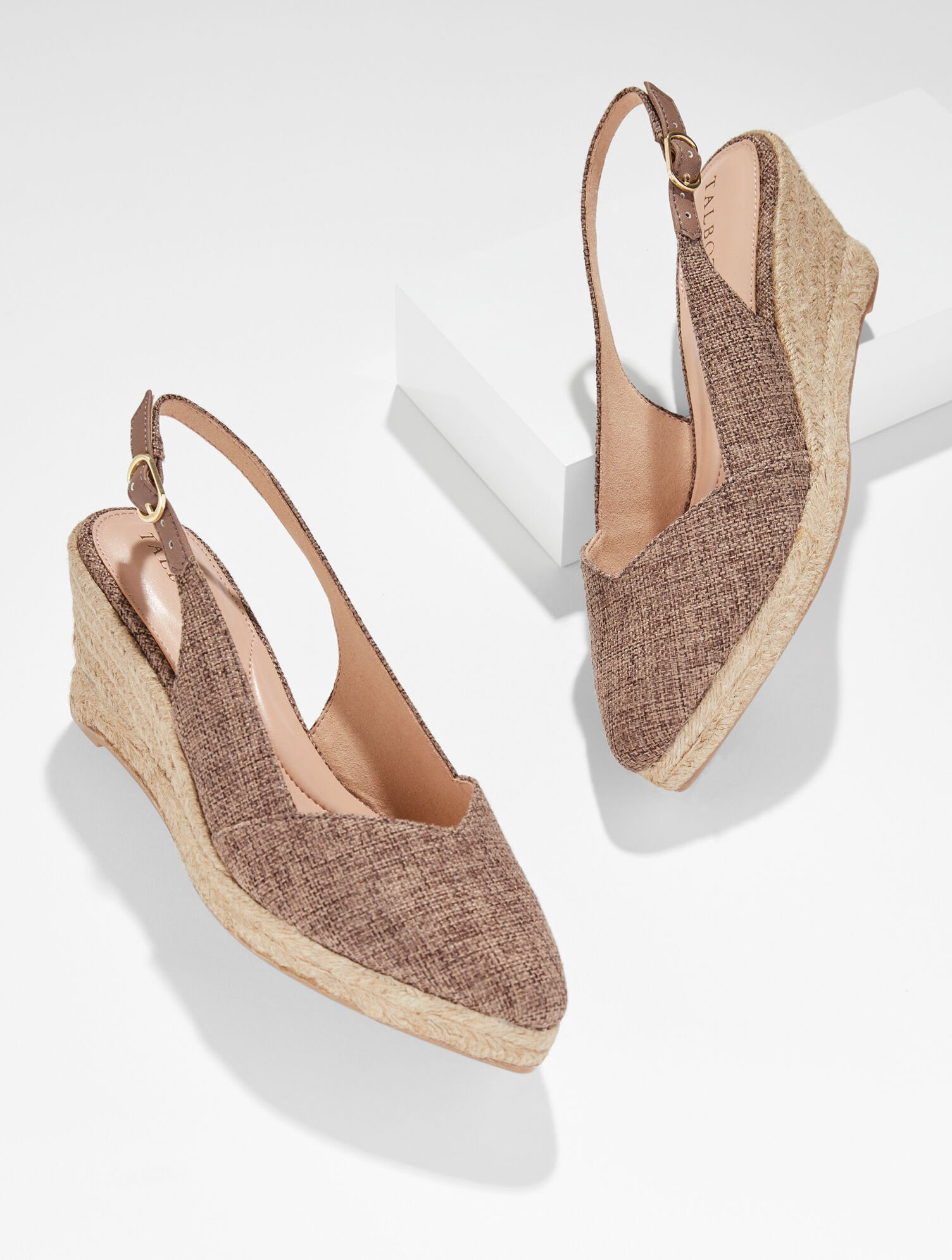 Vivi Slingback Espadrille Wedges - Raffia