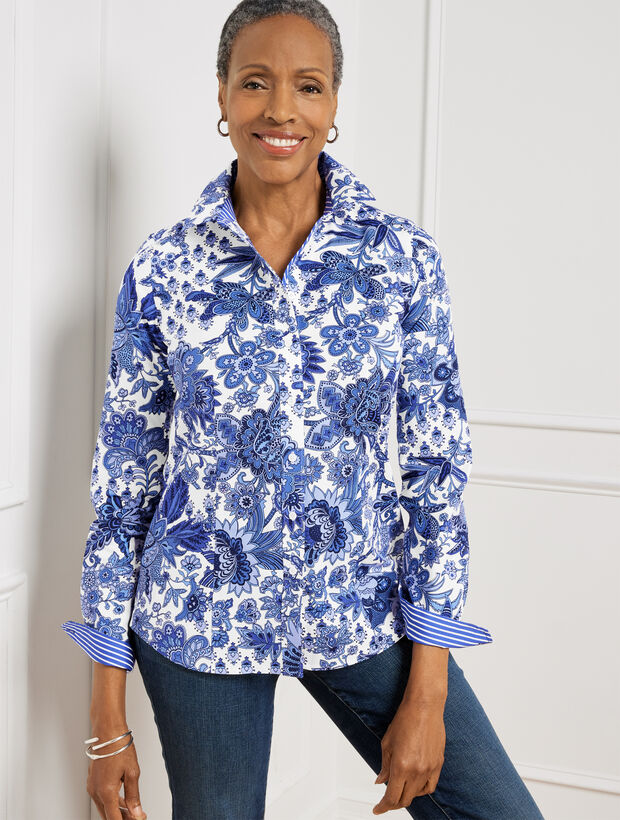Non-Iron Perfect Shirt - Bright Paisley