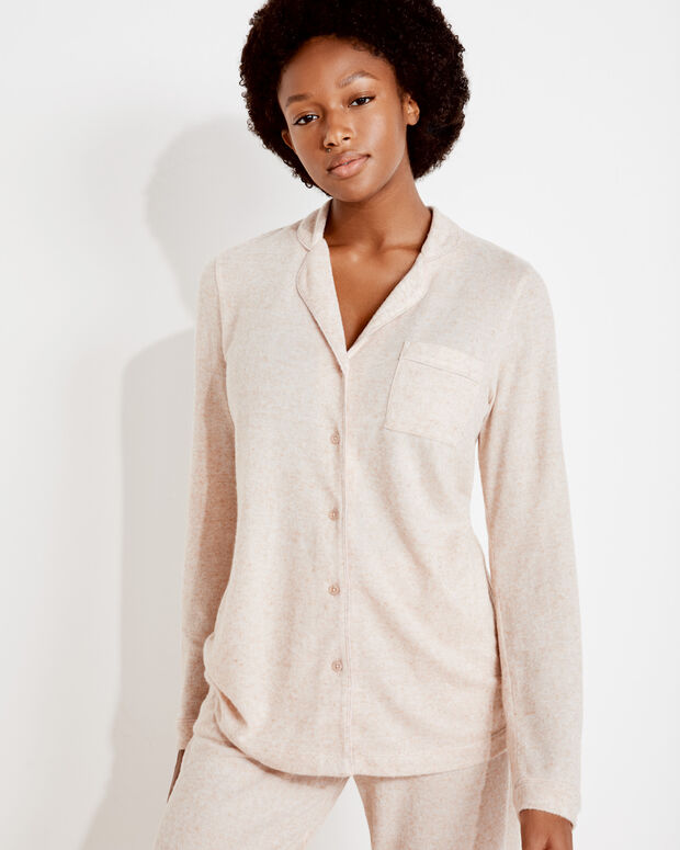 Brushed Featherweight Knit Pajama Shirt