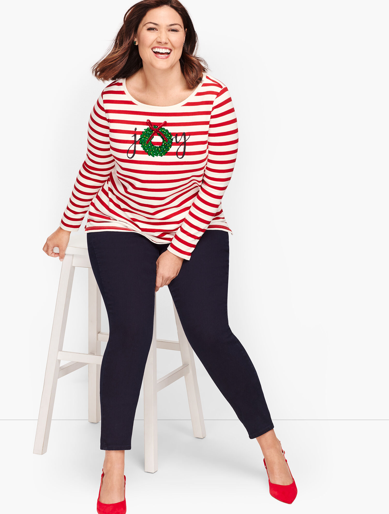 Embellished Joy Wreath Tee