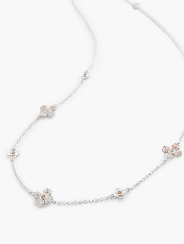 Sterling Silver Precious Petals Necklace