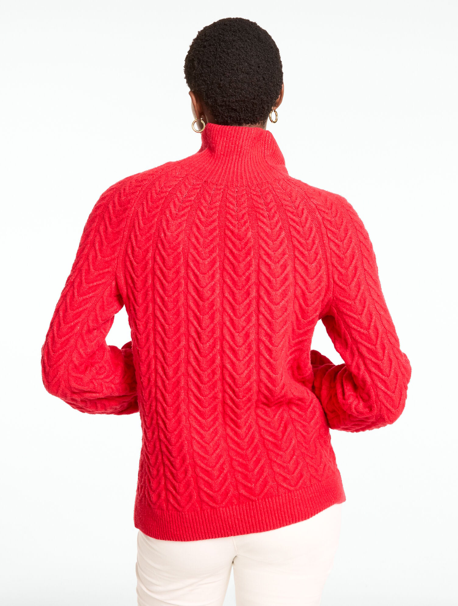Cable Knit Mockneck Sweater | Talbots