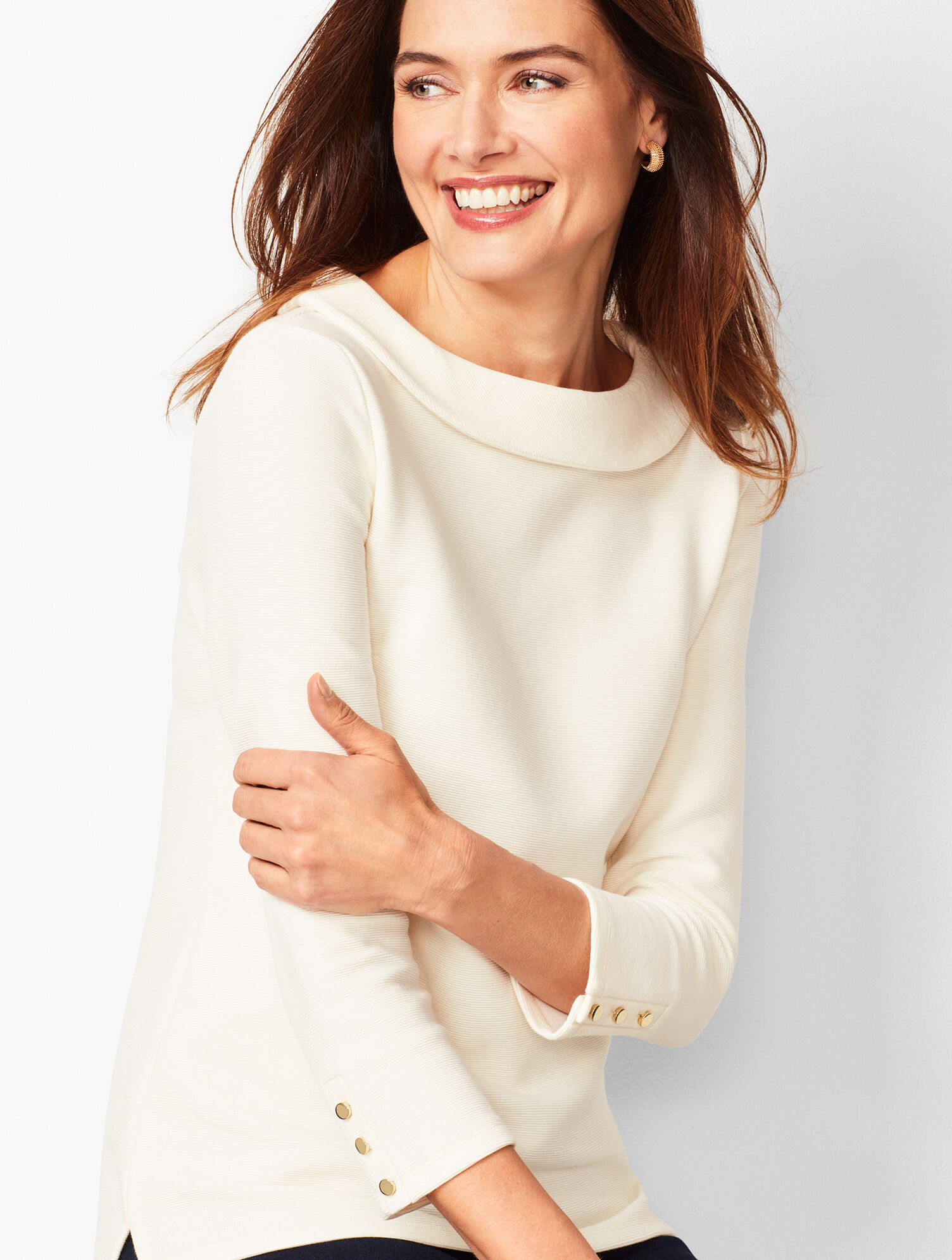 Portrait Collar Top - Solid | Talbots