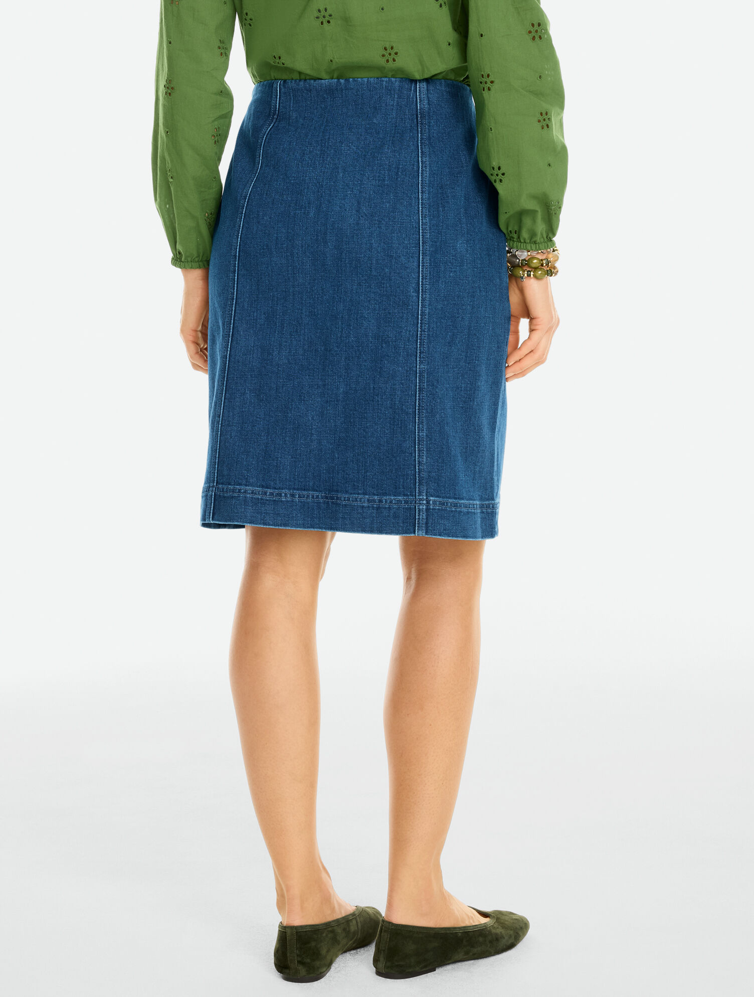 Denim A-Line Skirt - Mendocino Wash