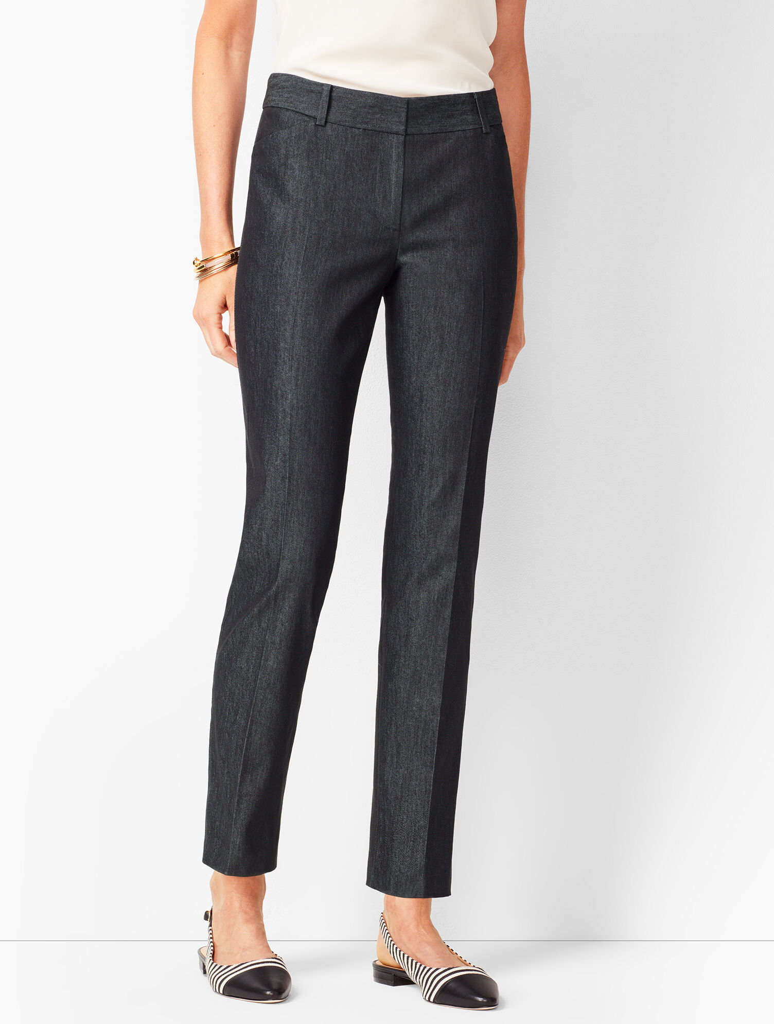 Talbots Hampshire Ankle Pants - Black Denim