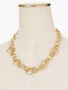 Hammered Chain-Link Necklace