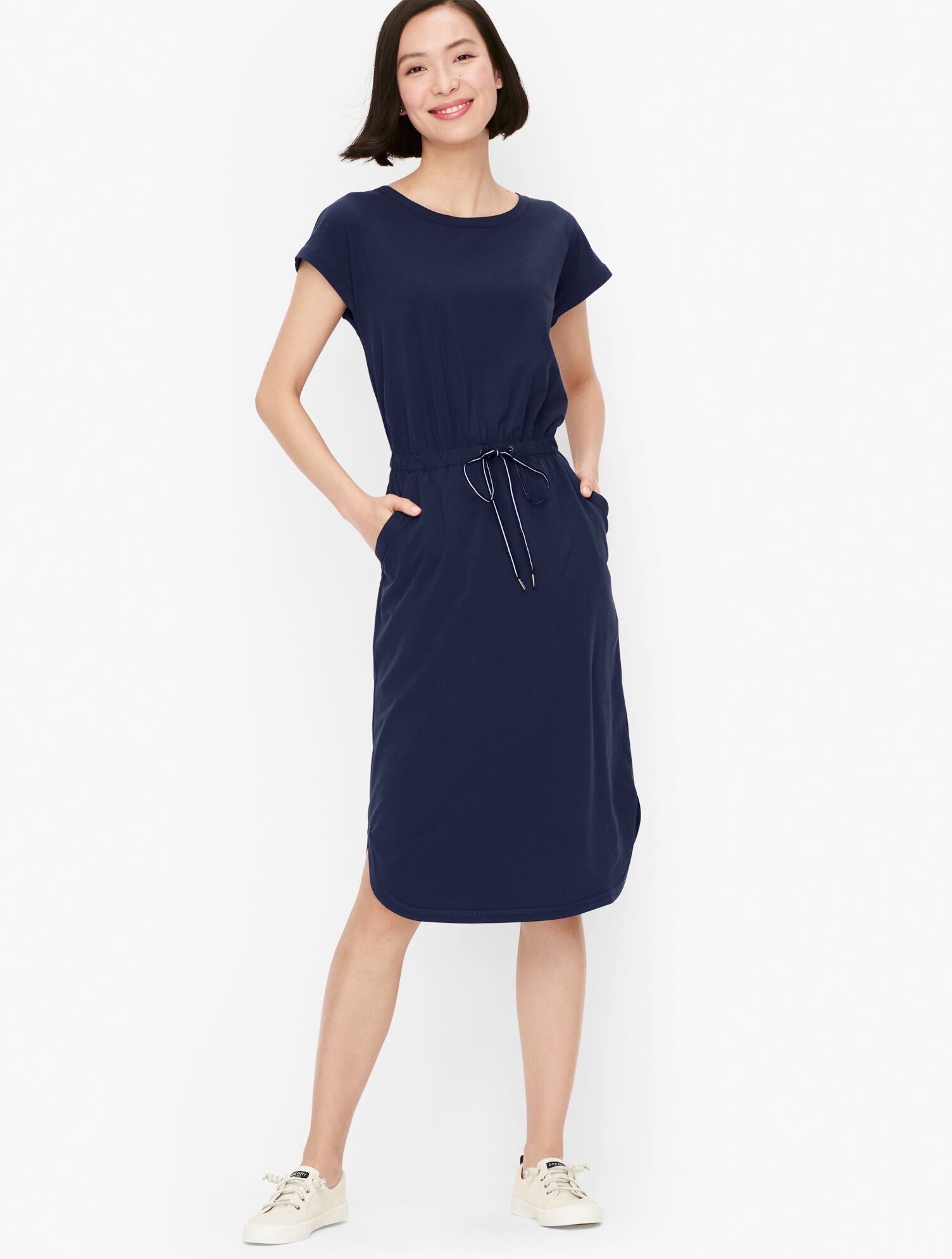 knee length dresses for ladies MASSIMO DUTTI. Beige linen midi dress. TS (M) – Hibuy market main image 1