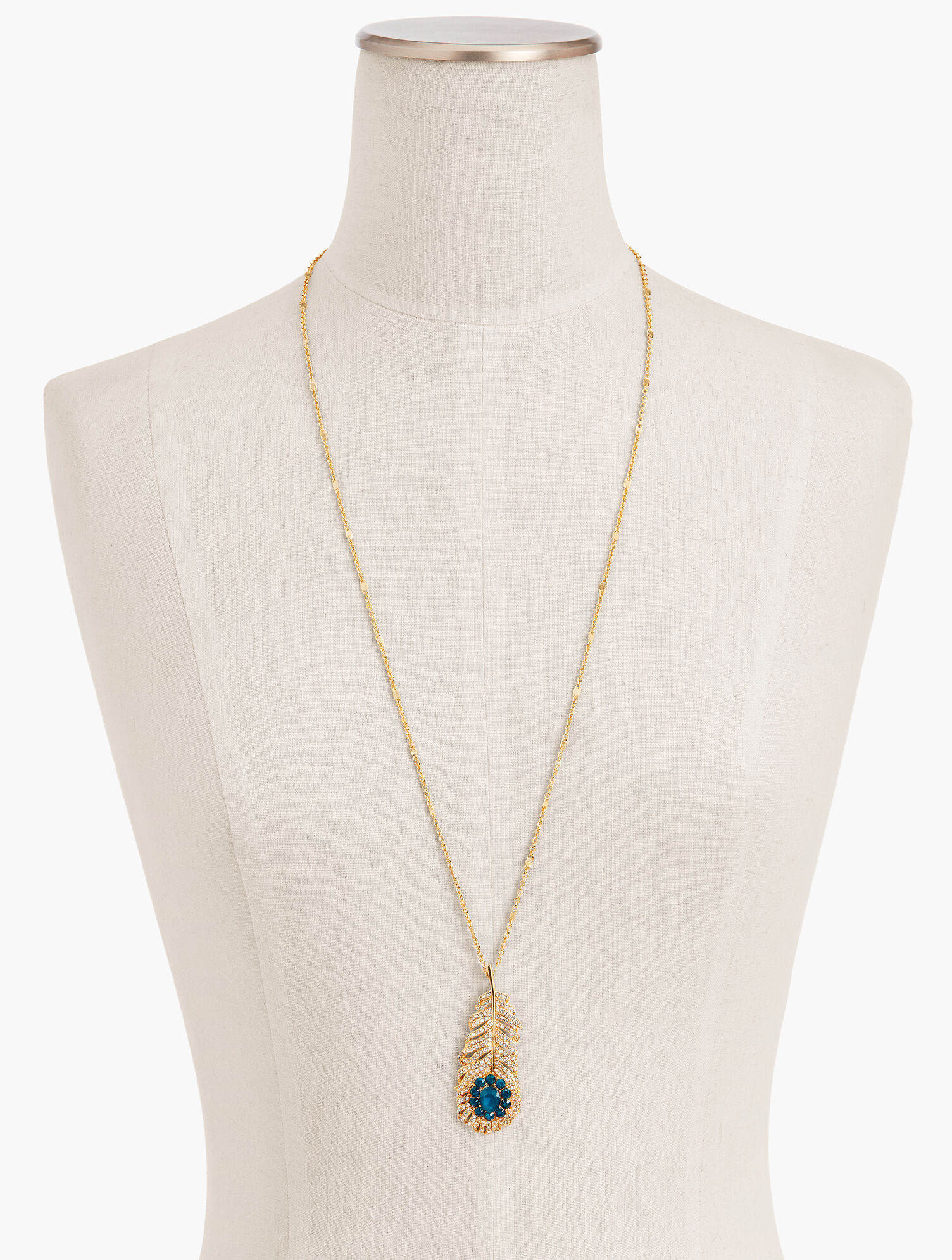 Peacock Feather Pendant Necklace