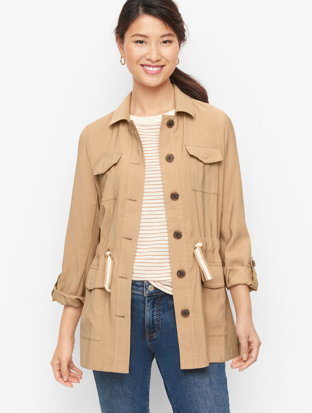 Drawcord Shirt Jacket