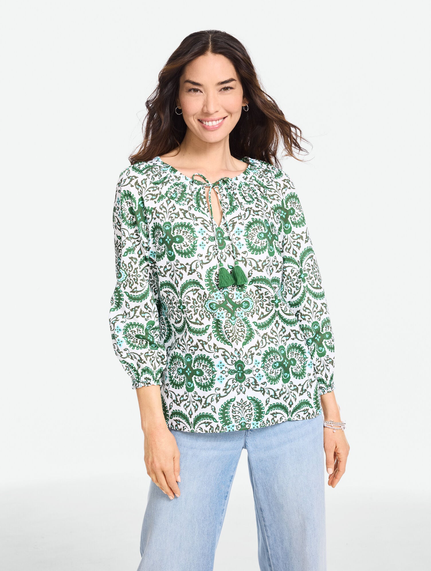 Smocked Top - Royal Medallion