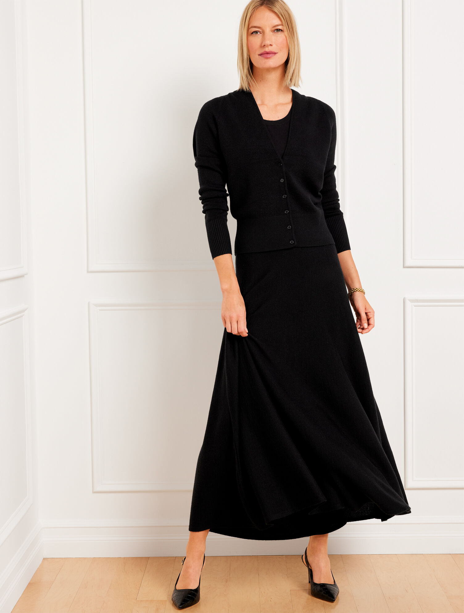 sachin and babi light blue dress Sweater Long Skirts For Winter 2019 Wool Blend Maxi Sweater Skirt Talbots