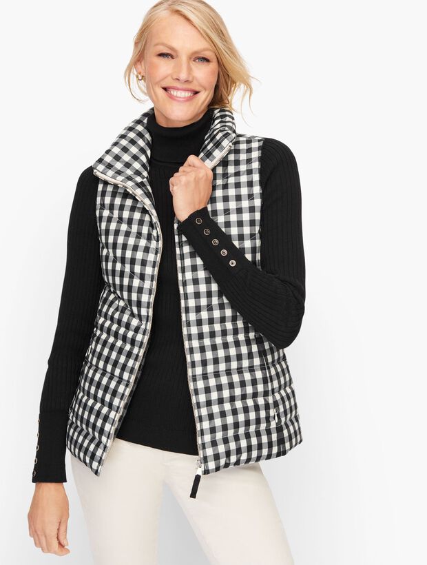 Down Puffer Vest - Buffalo Check