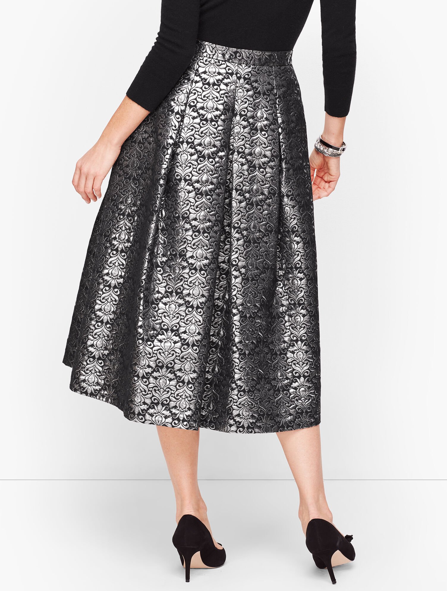 Brocade Flare Skirt