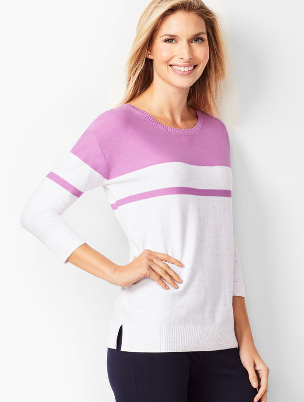 Space-Dyed Colorblock Sweater
