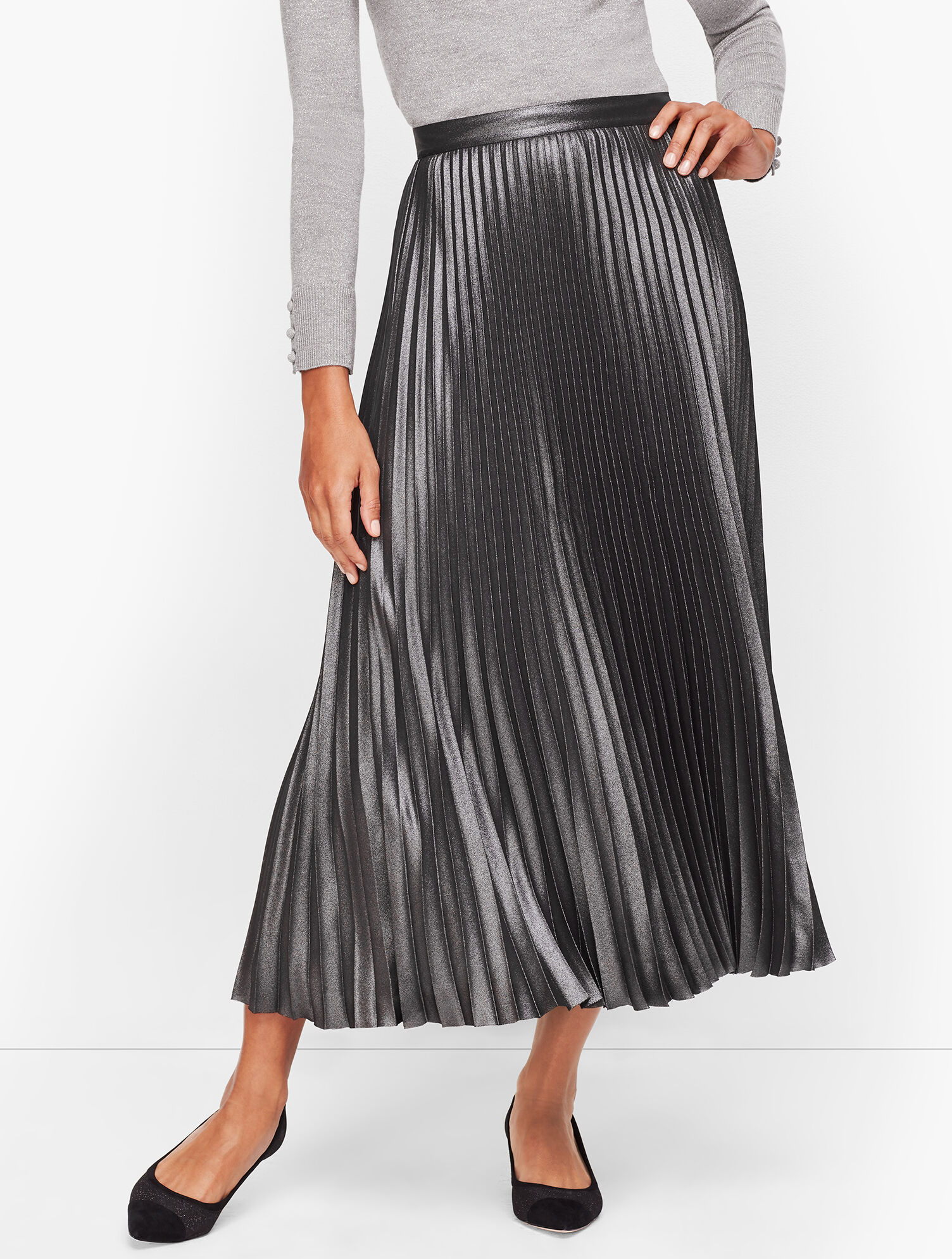 Pleated Skirt - Foil