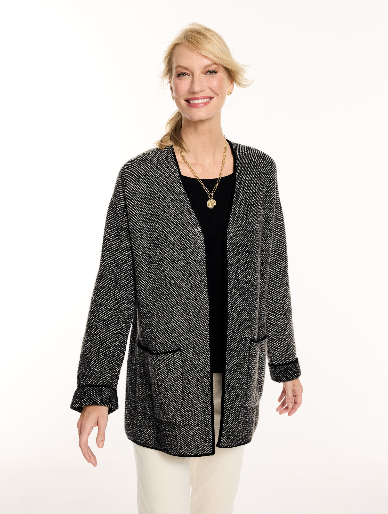 Open Front Sweater Jacket
