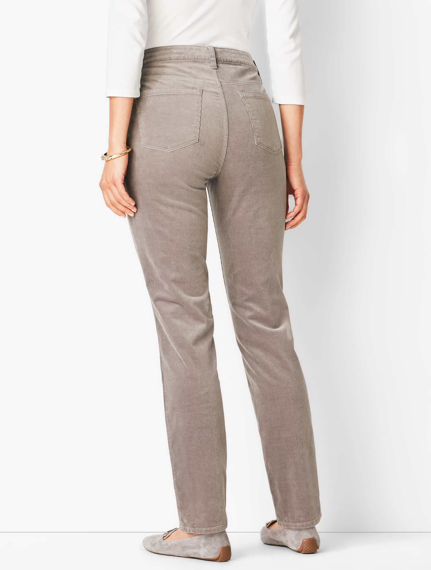 High-Rise Straight-Leg Cords | Talbots