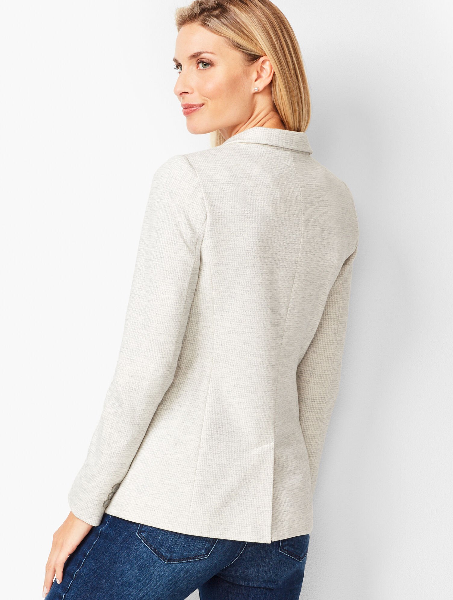 Aberdeen Knit Blazer - Textured Ponte - Solid