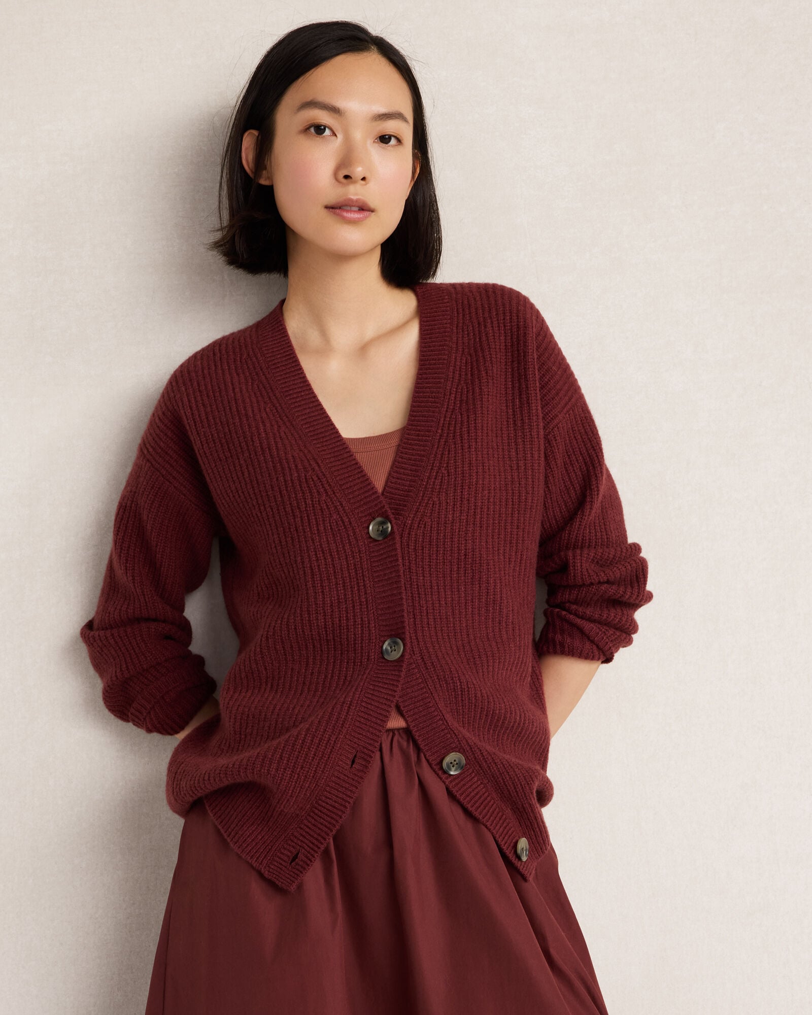 Cashmere Shaker Stitch Cardigan