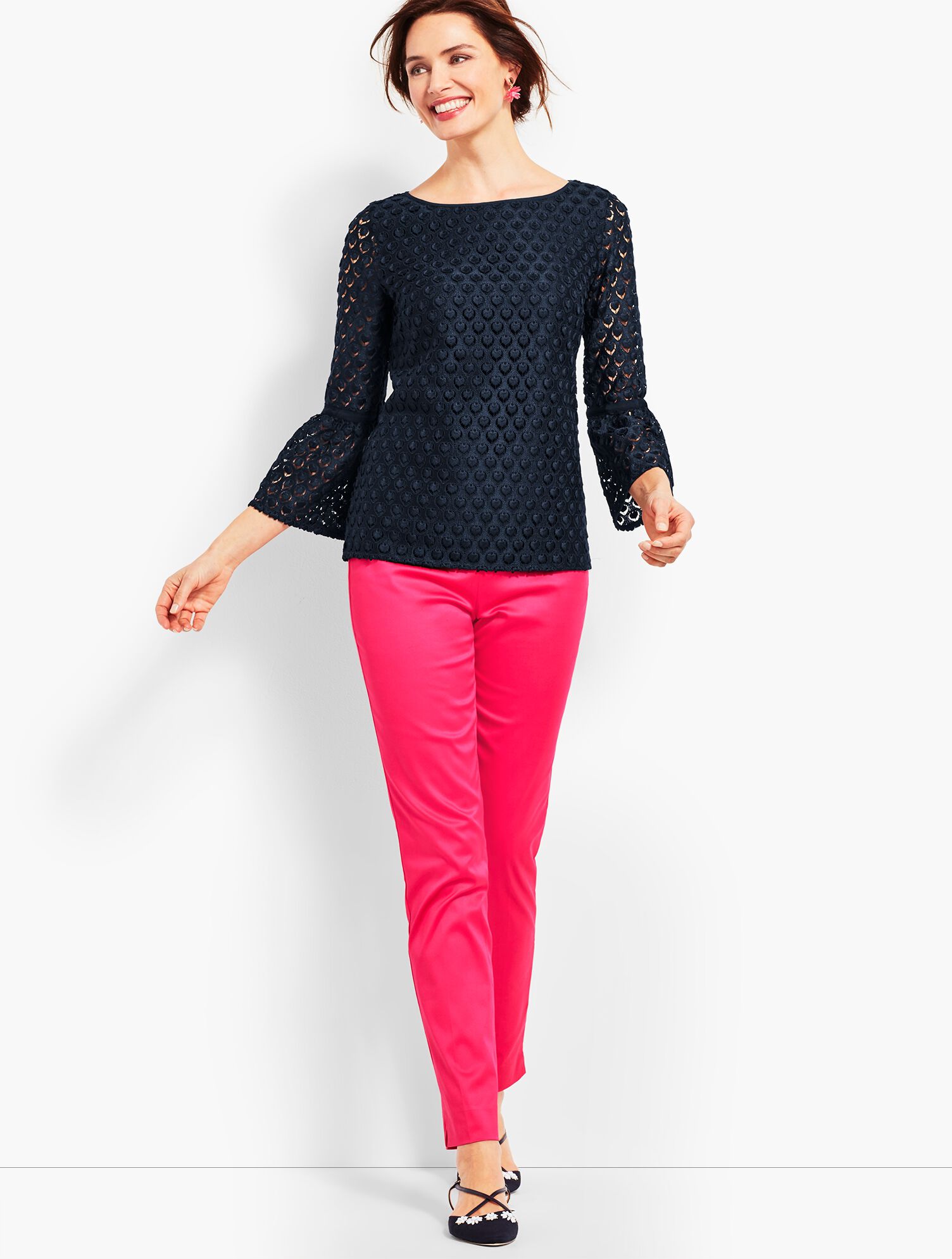 Lace Bell-Sleeve Top