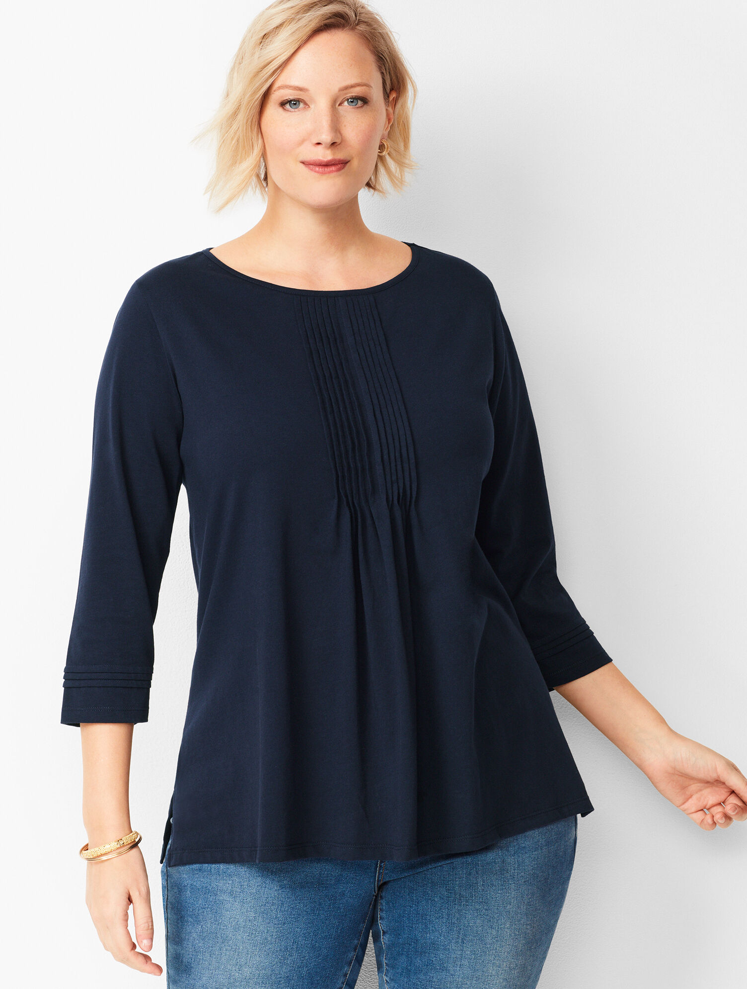 Plus Size Pintuck Tunic