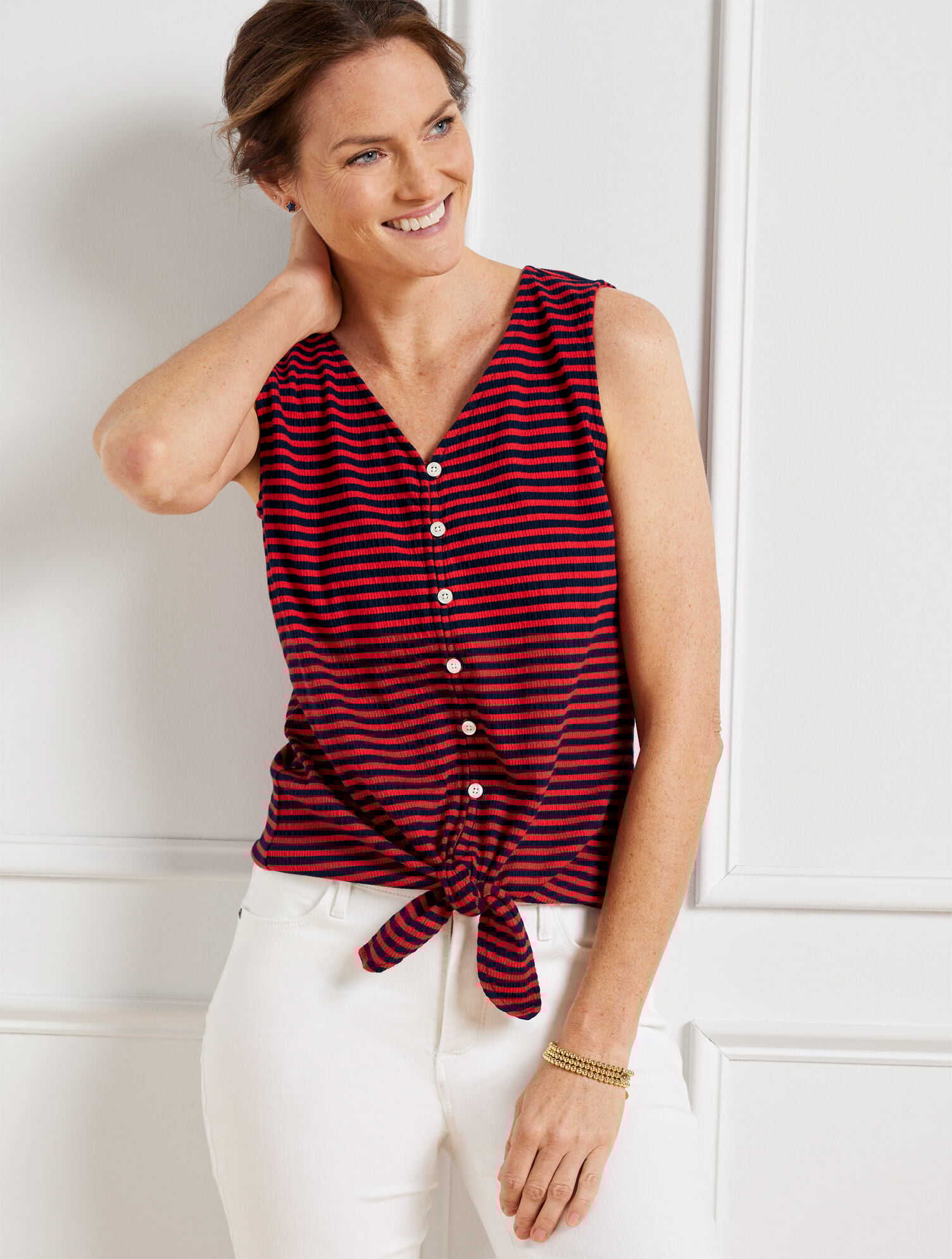 talbots sleeveless blouse