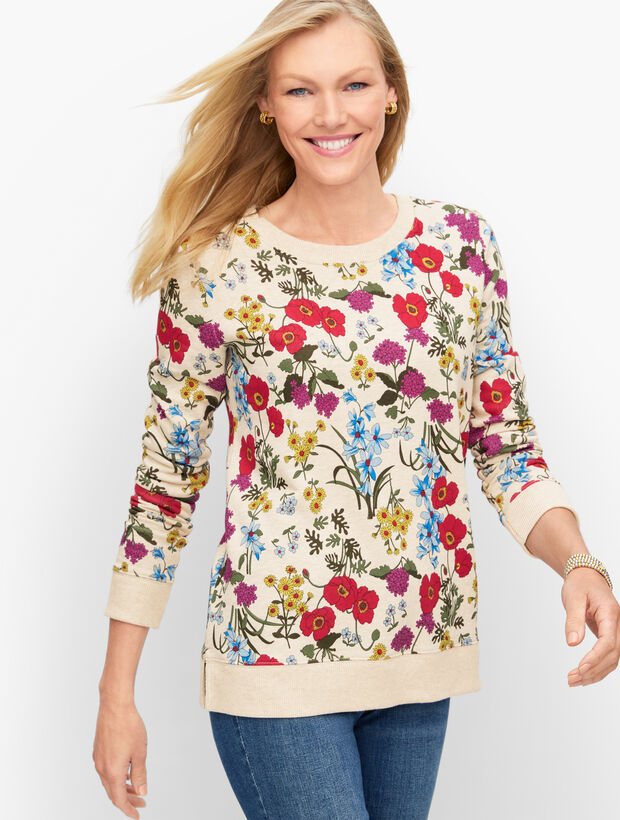Crewneck Pullover - Elegant Floral
