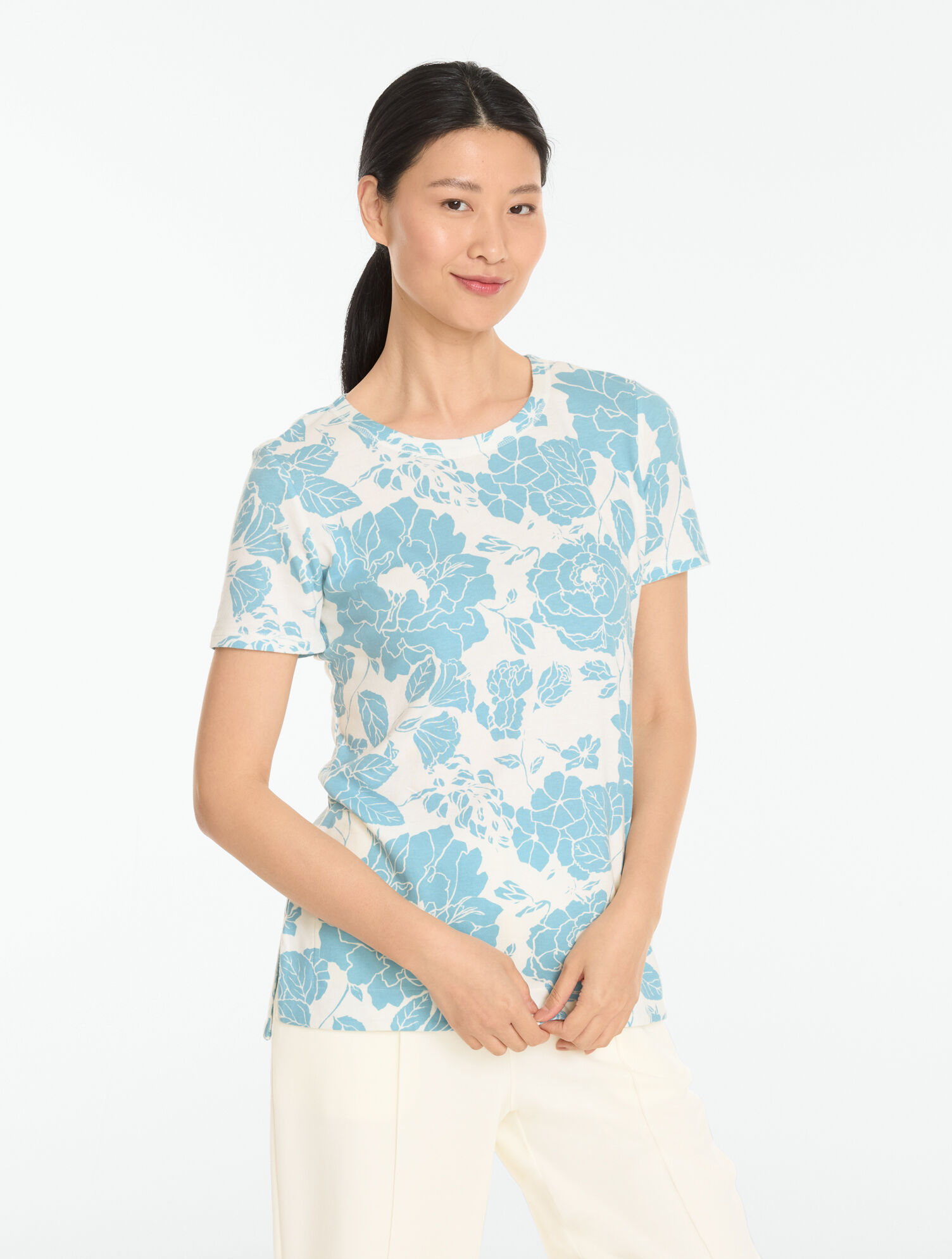 Supersoft Jersey Short Sleeve Crewneck Tee - Floral Field