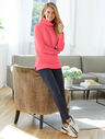 Ottoman Quilted Mockneck Pullover