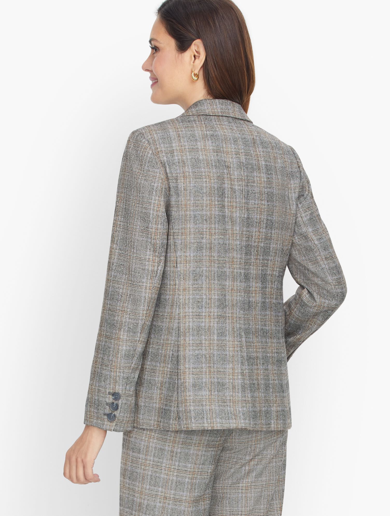 Luxe Italian Flannel Blazer - Countryside Plaid | Talbots