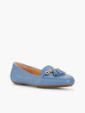 Becca Tassel Driving Moccasins - Pebbled Leather