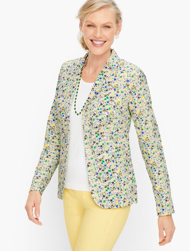 Cotton Ditsy Floral Blazer