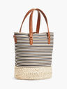Corded Stripe Bucket Bag