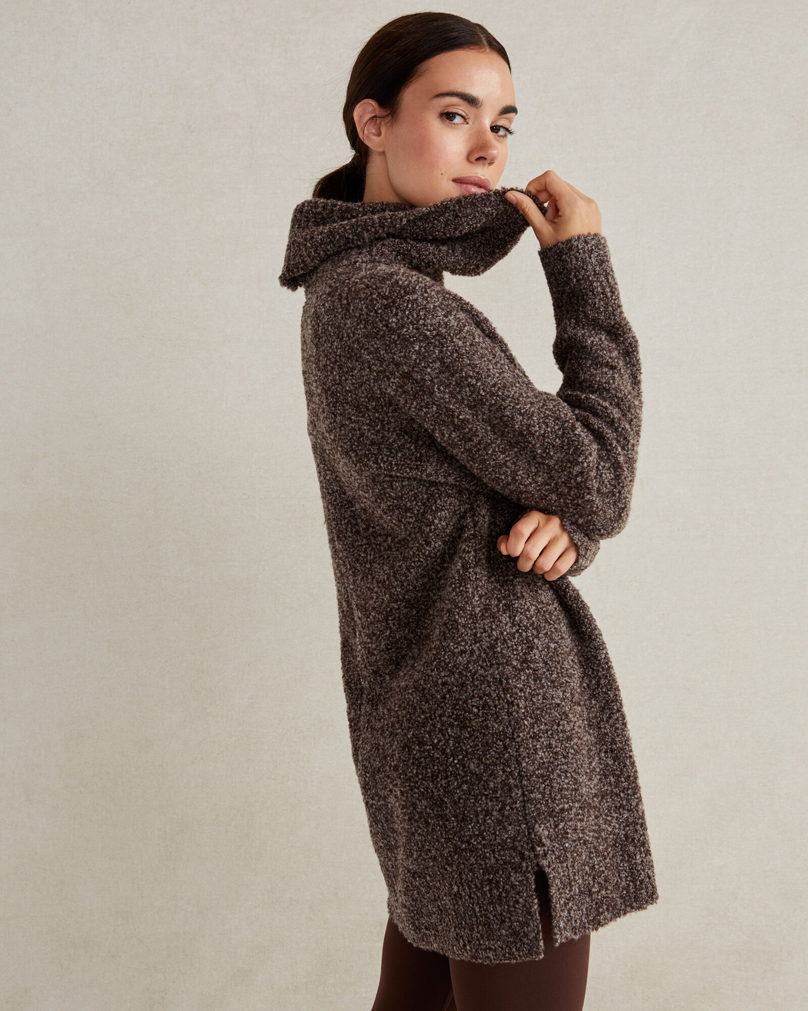 Merino Boucl&eacute; Turtleneck Sweater