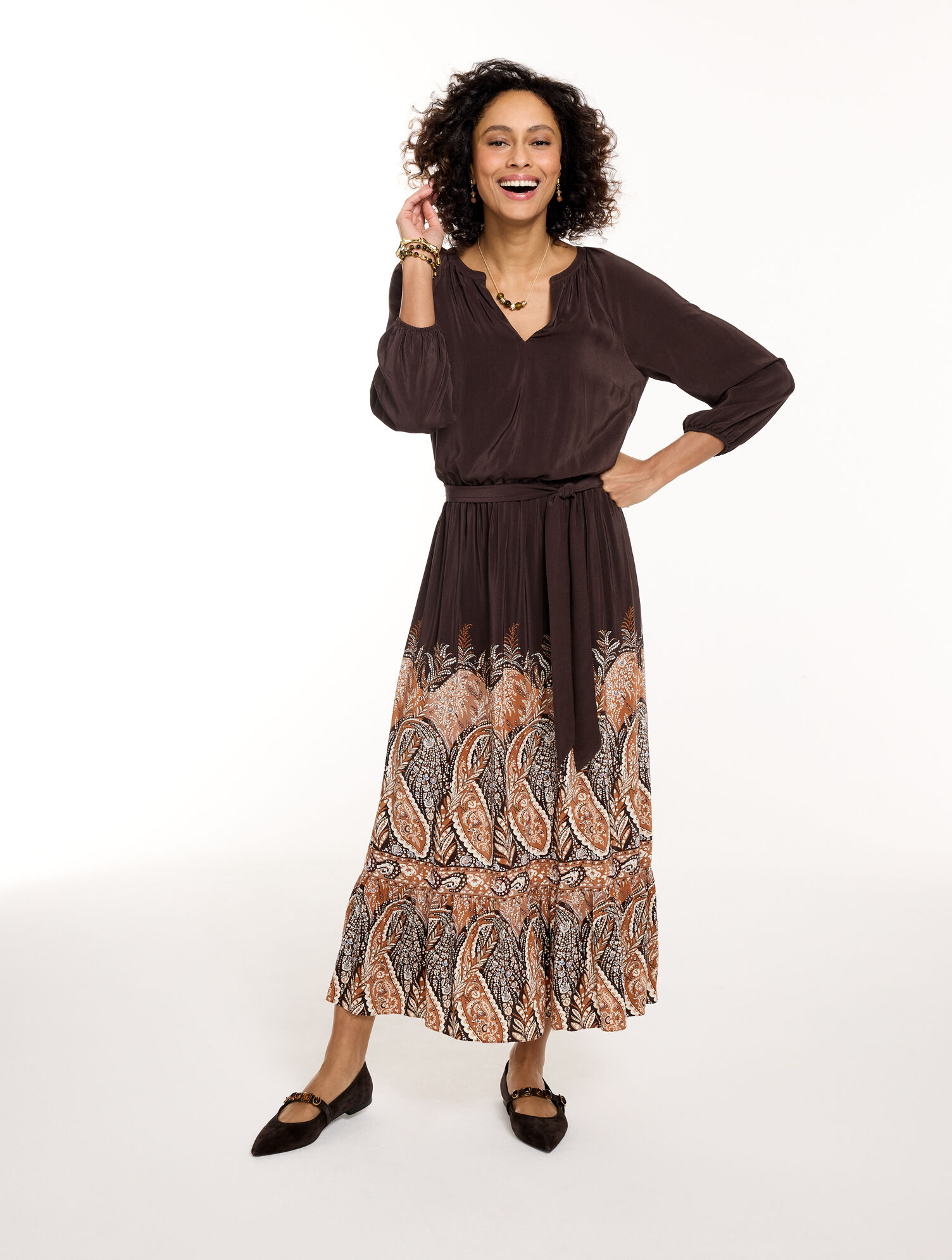 Fit &amp; Flare Midi Dress - Ravishing Paisley