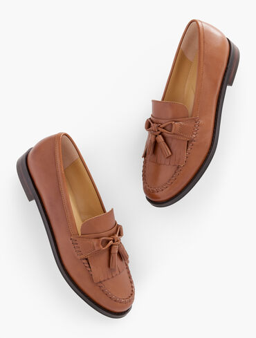 Laura Tassel Loafers - Burnished Leather