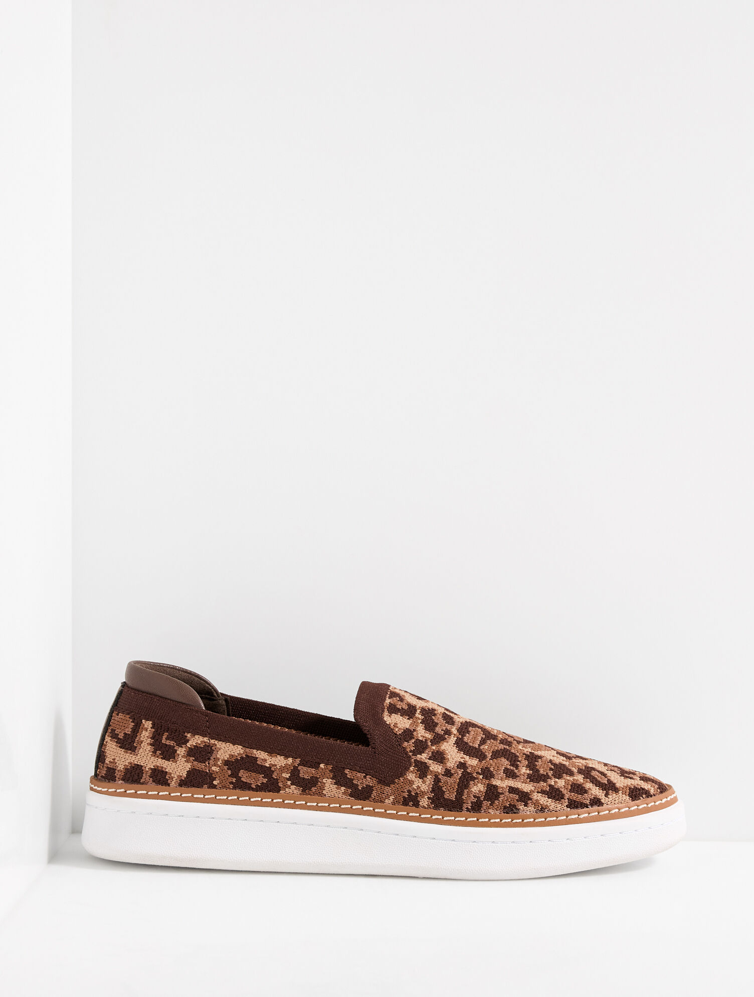 Brittany Knit Slip-On Sneakers - Dreamy Leopard - thumbnail 3