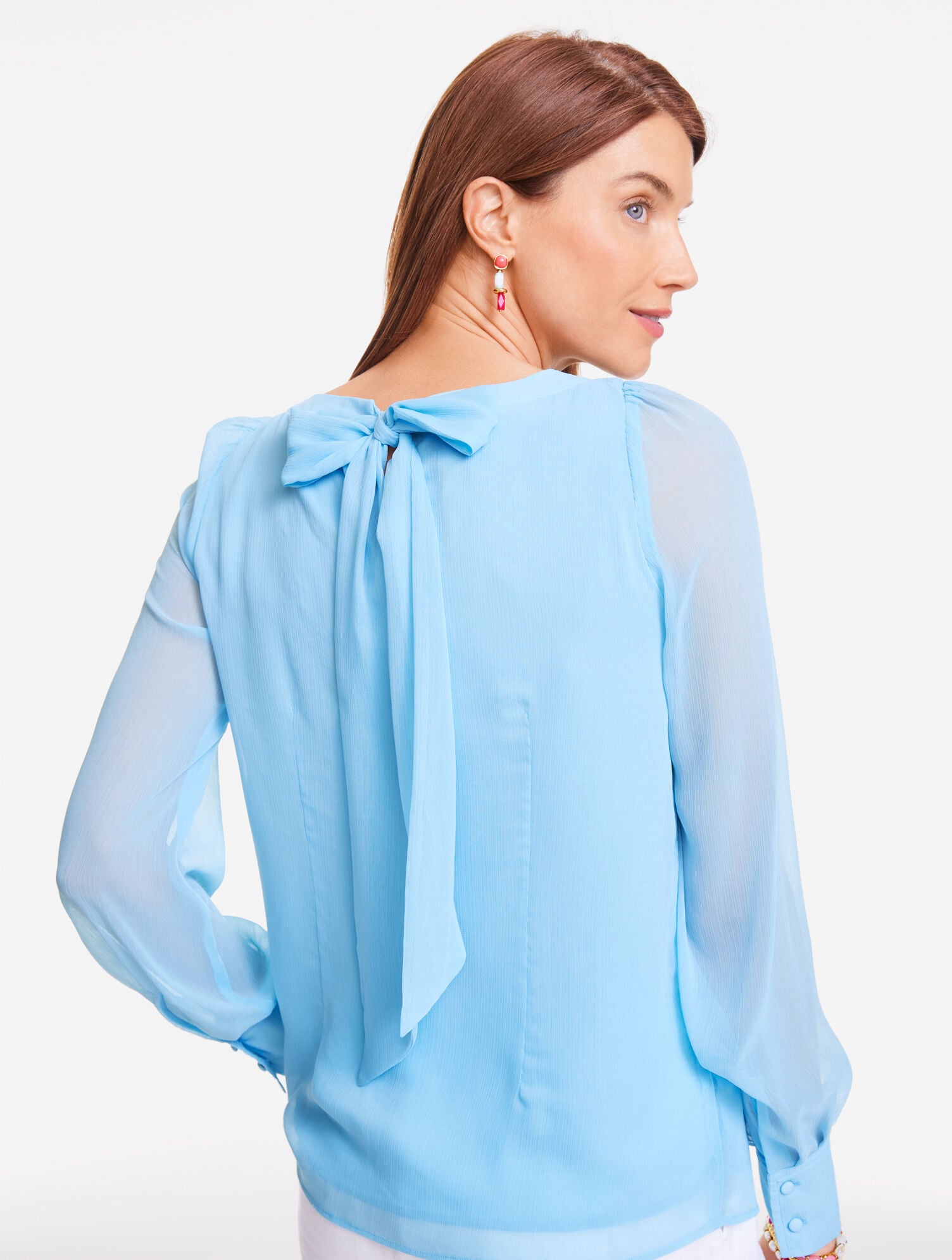 Tie-Back Crinkle Top