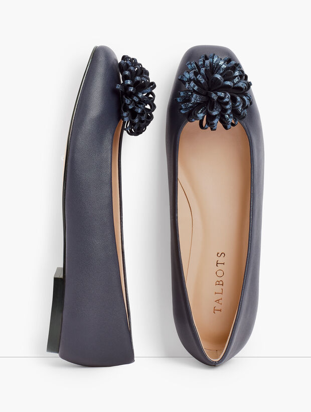 Stella Pompom Ballet Flats