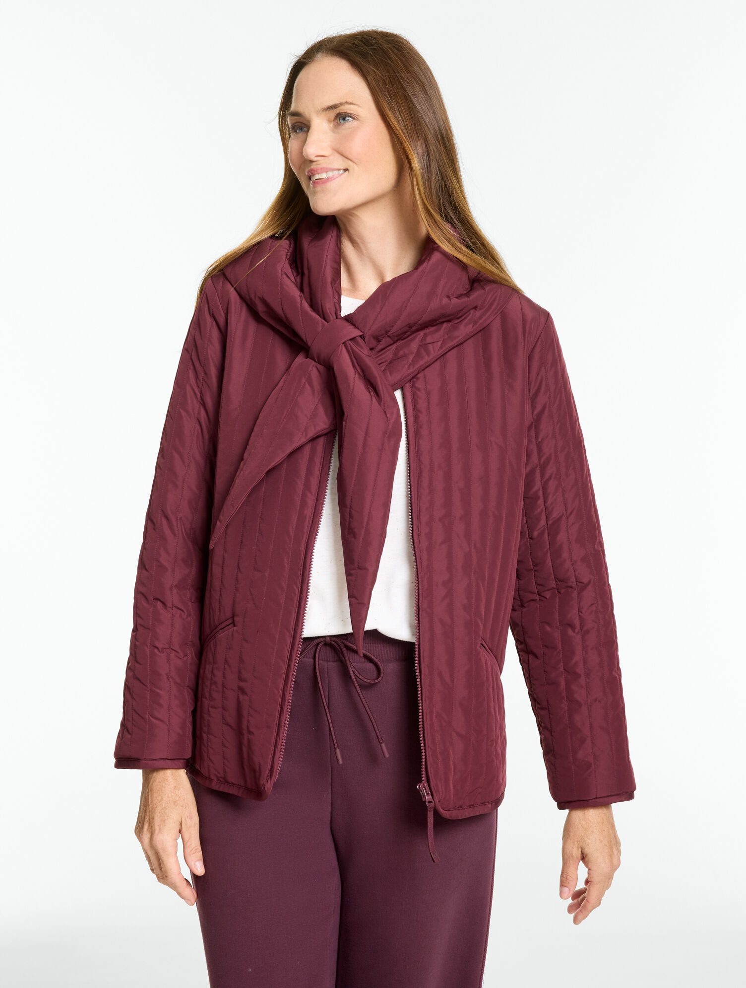 Quilted Scarf Jacket