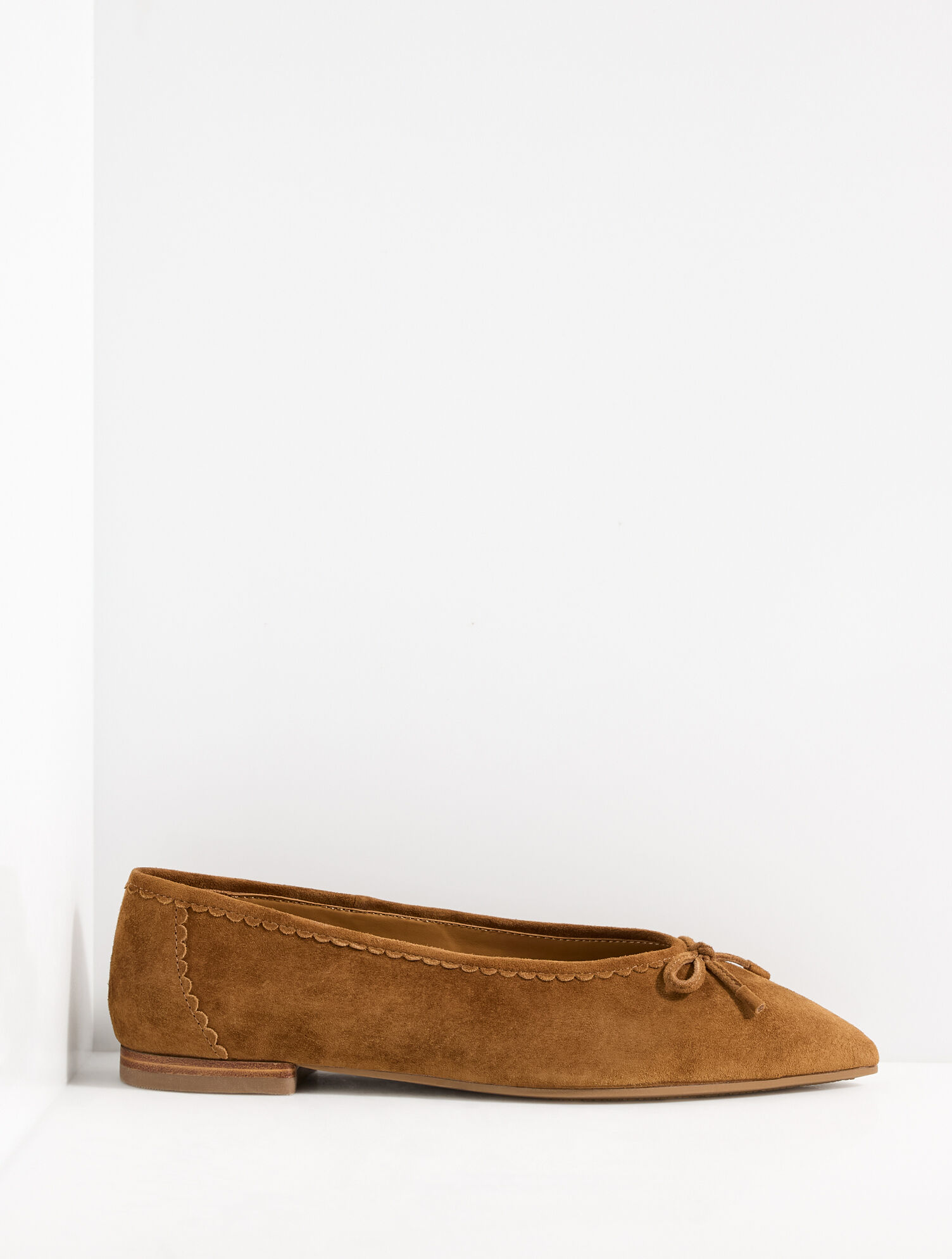 Payton Pointed Toe Ballet Flats - Suede