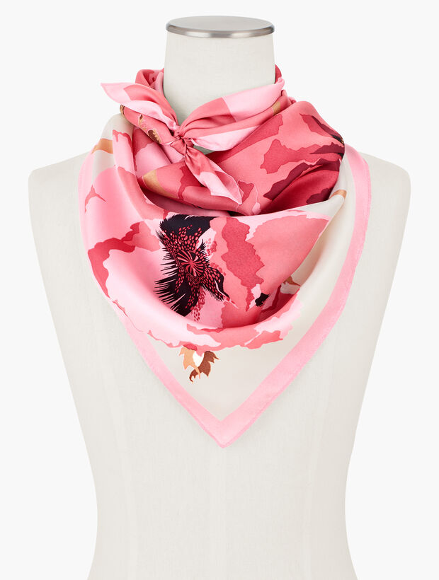 Vintage Floral Square Scarf
